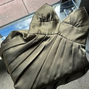 Helen Wang silk bronze spaghetti strap dress